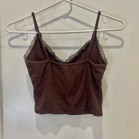 GARAGE Lace Tank  Size XS Brown - Picture 2 of 3